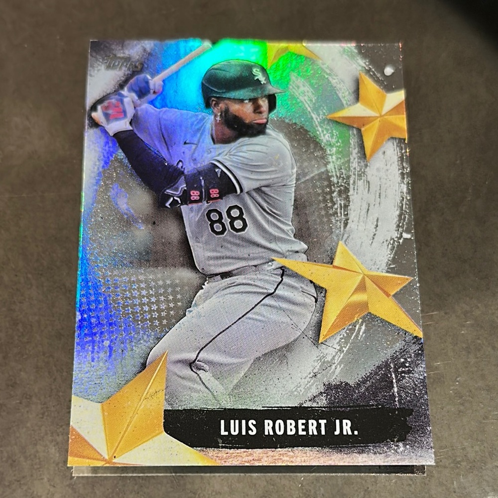 Topps Holographic Baseball Card Blue Silver Gold
